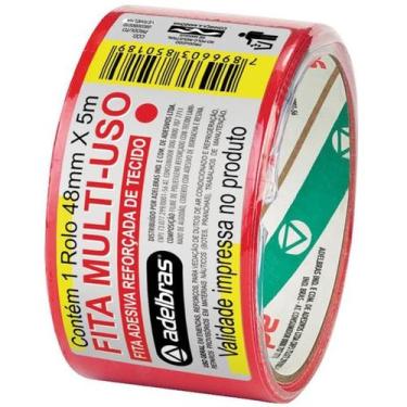 Imagem de Fita de alta resistencia Silver Tape Vermelha 48mmx5m. - Adelbras