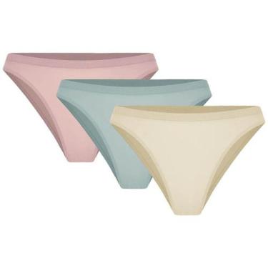 Imagem de Kit 3 Tangas Trifil (C04403) Verde/Amarelo/Rosa, Sortida, P