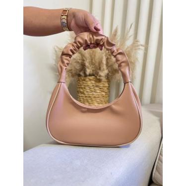 Imagem de Bolsa Preta Feminina Pequena Bag Meia Lua Ombro Mão Lateral Bolsinha -