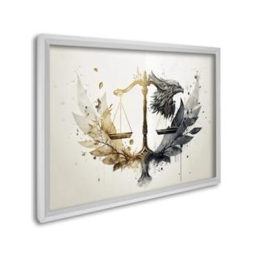 Imagem de Quadro Decorativo Profissão Direito A Essência da Justiça e o Equilíbrio Perfeito (Branco, 80x120, C/Vidro)