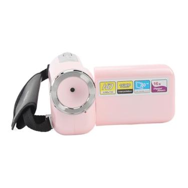 Imagem de Filmadora Com Câmera de Vídeo Infantil, Gravador de Câmera 16MP 1080P HD 16X Com Tela Colorida de 2 Polegadas, Câmera de Vlogging Com Alça, Ideia de Aniversário para Crianças