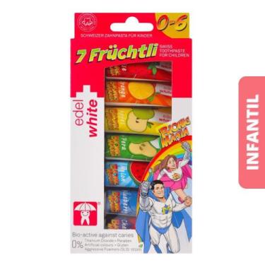 Imagem de Kit 7x Mini Creme Dental Infantil FRÜCHTLI  Edel White