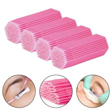 Imagem de 400Un Microbrush Cotonete Alongamento Fio A Fio Cílios Extensão