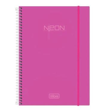 Imagem de Caderno Neon - Pink - 10 Matérias - Tilibra