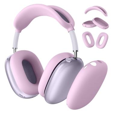 Imagem de Capa de silicone para fones de ouvido AirPods Max, capas de fone de ouvido/capa de fone de ouvido para AirPods Max (2024/2020), acessórios de silicone macio antiarranhões