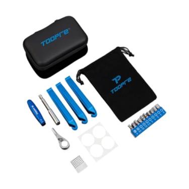 Imagem de menolana Chave de catraca de bicicleta com 10 bits alavanca de pneu de bicicleta pequeno kit de ferramentas de reparo de pneus portátil de cascão portátil de