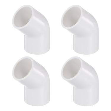 Imagem de HARFINGTON 4 peças de encaixes de tubulação de cotovelo de 45 graus 7/22.9 cm 2 vias PVC grau móveis canto conector ângulo cotovelo saída lateral para esgoto encanamento tubo de drenagem suprimentos