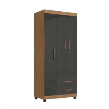 Imagem de Guarda-roupa Solteiro Lion 3 Portas 2 Gavetas Roupeiro - Móveis Leão