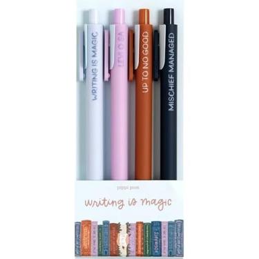 Imagem de Pippi Post Conjunto de canetas Writing is Magic, presentes Harry para mulheres e homens, canetas coloridas de gel para diário, canetas coloridas retráteis para anotações, estilo clique
