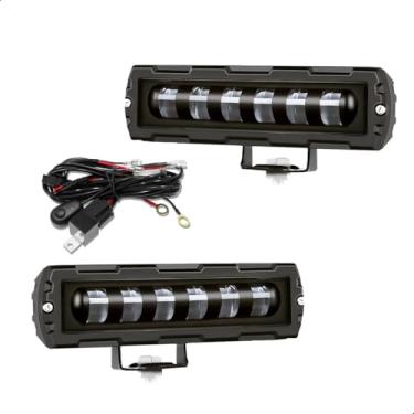 Imagem de Par Farol Milha Led Automotivo Mod LEDs 30W 6500K Lente Flood 6 polegadas 16cm Com Fiação Elétrica Completo Chicote Universal Carro Caminhão