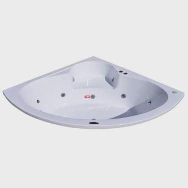 Imagem de Banheira Hidromassagem Astra Copacabana Gran Luxo 143cmx189cmx43cm - 06 Jatos Acrílico P4 Sem