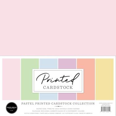 Imagem de Kit de coleção de cartolina impressa em pastel