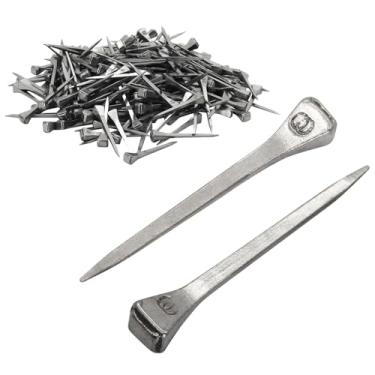 Imagem de USUNFARM 250 peças de ferradura de aço inoxidável E3, ferramentas de ferradura de casco de 4,7 cm, acessório de ferradura de fixação firme para treinamento de cavalos e esportes equestres (E3 ma ti