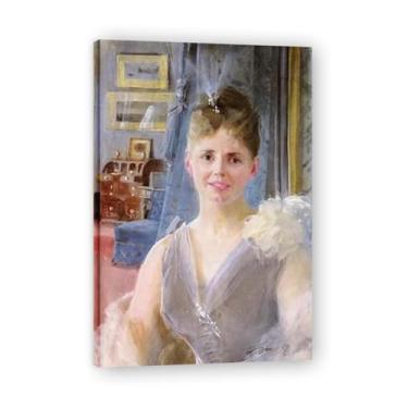 Imagem de LKXGRRSFG Impressões em tela In Her London Anders Zorn - Arte de obra-prima sueca, decoração de parede serenidade de verão e coleção de galeria de casa 60 x 75 cm