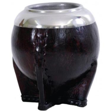 Imagem de Cuia Mate Chimarrão Uruguaia Revestida Em Couro Com Tripe - Bortonaggi