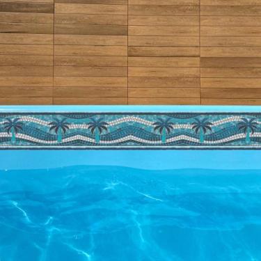 Imagem de adesivo para borda de piscina 1x15cm 1und marmorizado - lene adesivos,