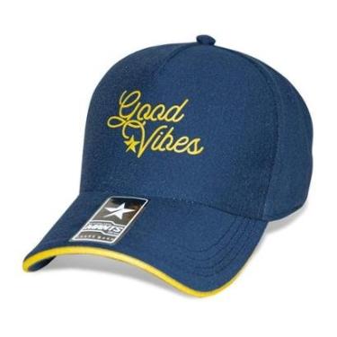 Imagem de Boné Americano de Malha Azul Unissex com Aba Curva - Mants Clothing-Unissex