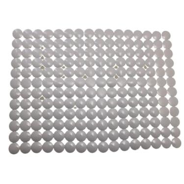 Imagem de Tapete de pia de PVC 40,6 cm x 30,5 cm - Protetor de design circular para pia de cozinha, protetor de arranhões cortado para ajuste para porcelana e aço inoxidável - reduz o ruído, suaviza o impacto