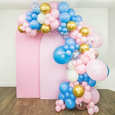 Imagem de SHIMMER & CONFETTI Kit de guirlanda de arco de balão de revelação de gênero DIY - Kit de guirlanda de balão de chá de bebê - Revelação de gênero e decorações de chá de bebê - Cores douradas, azuis e