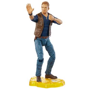 Imagem de ​Jurassic World Owen Grady 6-inches Collectible Action Figure with Movie Detail, Movable Joints, Toy Knife Accessory, Extra Hands, Display Stand; for Ages 4 and Up