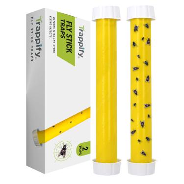 Imagem de Trappify Armadilhas suspensas para moscas ao ar livre: armadilhas para moscas de frutas para ambientes internos | Apanhador de moscas, mosquitos e insetos voadores para dentro de casa - Armadilha