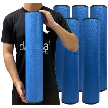 Imagem de Kit 5 Rolos Massagem Liberação Miofascial 60x12cm DF1078  Azul Royal D