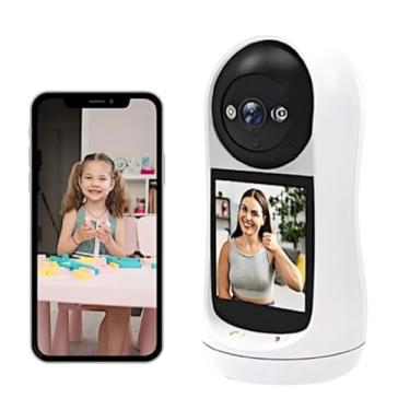 Imagem de Babá Eletrônica Com Câmera Inteligente Wi-Fi (3 MP/4 MP) Visão Noturna – Câmera de Vídeo-Chamada e Monitoramento Detecção de Choro, Visão 360° e Noturna e USB – Segurança e Conforto
