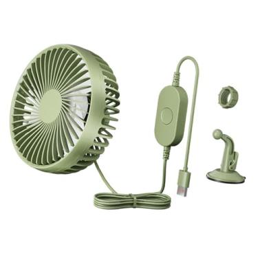 Imagem de Bothyi Ventilador de carro USB 12V 24V portátil Universal Rotativo 3 Velocidade Ventilador de circulação de ar ajustável para Van Truck RV SUV SUV, Verde