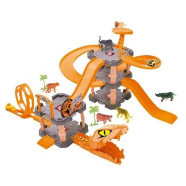 Imagem de Pista de Carrinho Serpente Lançador com Garagem com 06 Carrinhos - DMT