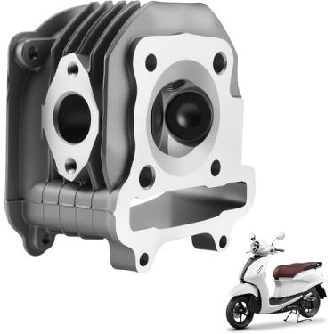 Imagem de New Olym Substituição de cabeça de cilindro de 57,4 mm 2,25'' para motor Chinse Scooter Moped ATV Go Kart 4 tempos GY6 125cc 150cc 152QMI 157QMJ
