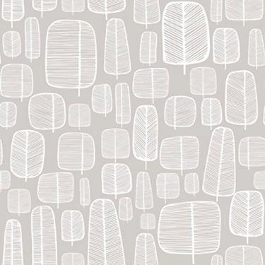 Imagem de Papel De Parede 3m Adesivo Árvore Cinza E Branca