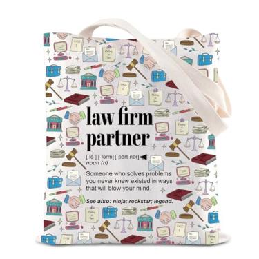 Imagem de TGBJE Bolsa divertida com definição de parceiro de escritório de advocacia presente de agradecimento de advogado presentes para conselheiros, Bolsa de lei