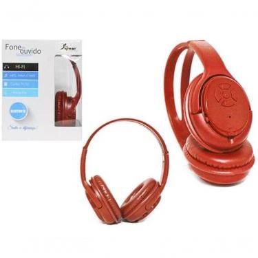 Imagem de Fone De Ouvido Knup Kp-360 Bluetooth Cartão Fm - Vermelho