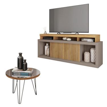 Imagem de Conjunto Rack Bancada Sun Com Mesa Iron De Brinde Caemmun