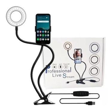 Imagem de Ring Light Suporte Articulado De Mesa Live Stream Para Celular
