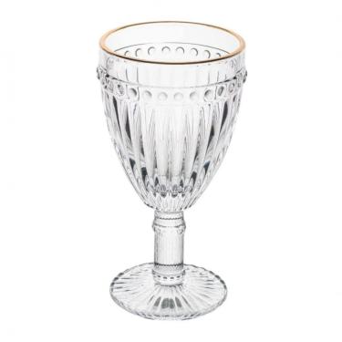 Imagem de Taça De Agua De Vidro Filete Dourado Empire 325 Ml - Lyor