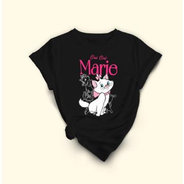 Imagem de Camiseta Gata Marie Com Estampa Exclusiva .100% Algodão - Lobo Sete, P