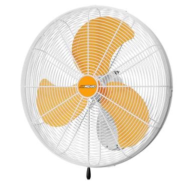 Imagem de AIRWIZARD Ventilador Oscilante De Parede Para Ambientes Externos 20", Alta Velocidade, À Prova D'Água Ipx4, 4750 Cfm, Metal Industrial, 3 Velocidades, Inclinação Ajustável, Estufa, Pátio, Garagem, O