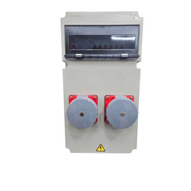 Imagem de Quadro Sobrepor C/ IDR SDR63A C/ 2 Disj Trip. SD C32A + 2 Tomadas Ind. S4246W IP-44 Cod. S1812157 – Steck