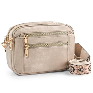 Imagem de WJCD Bolsa tiracolo feminina - bolsa de ombro leve de couro vegano com alça ajustável, bolsas pequenas elegantes, Cinza