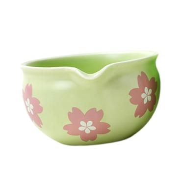 Imagem de Fenteer Tigela de Matcha de cerâmica com bico, feita à mão, fabricação de chá matcha, Chawan Matcha Misturando Bigida Tradicional para Amigos da Família, Style D