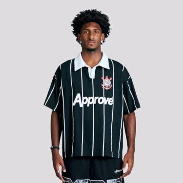 Imagem de Polo Approve Retrô Collab Corinthians Preta