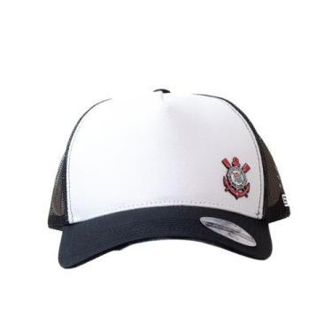 Imagem de Boné Supercap Corinthians Trucker Silk Frontal, Único, Branco