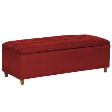 Imagem de Puff Baú Recamier Bordô 1,22m - Central do estofado
