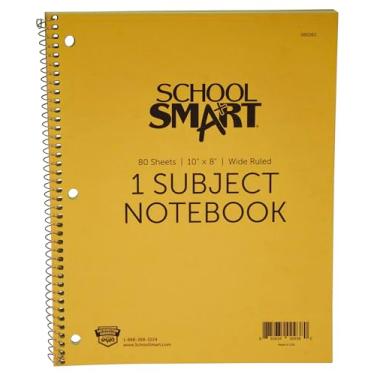 Imagem de School Smart Caderno de 1 matéria com 1 regra verde, 80 folhas, 25,4 cm C x 20,3 cm L