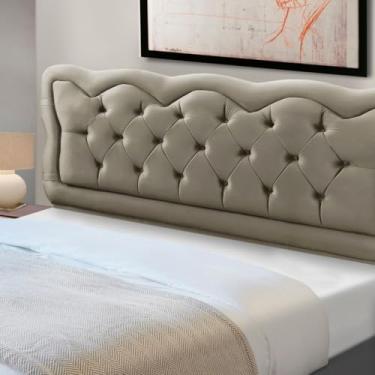 Imagem de Cabeceira de Cama Box Madeira Estofada Casal Sofia (Capuccino)