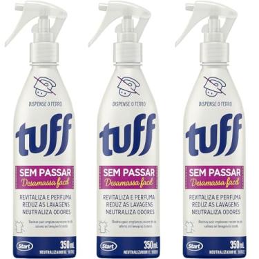 Imagem de Kit 3 Tuff Neutralizador de Odores e Desamassador de Roupas, Sem Passar, 350ml