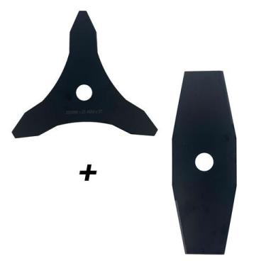 Imagem de Kit Lâmina Faca 3 Pontas + Faca 2 Pontas 1 Polegada 25,4mm com Redutor