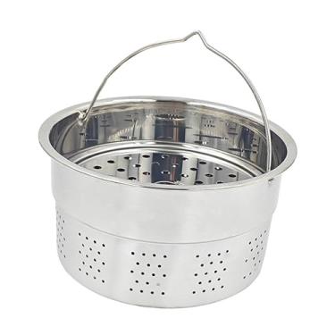 Imagem de Ｂｅｓｇａ Cesta para cozimento a vapor de alimentos, inserção para cozimento a vapor, design com furos finos, grelha para vapor de arroz, para mariscos, frutos