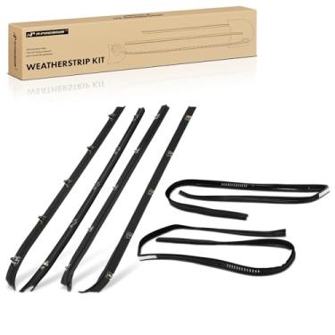 Imagem de A-Premium [6 peças] Vedação de janela interna e externa dianteira esquerda e direita compatível com veículos Chevy e GMC - para Blazer, C10, C20, K10, K20, K30, R10 Suburban, C1500, C2500, C3500